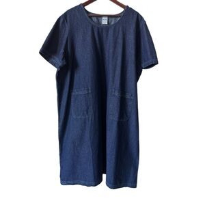 BLAIR Vintage Denim House Dress Muu Muu Sz 2XL